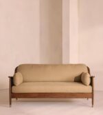 Wood Shah Solid Teak Wood Cane 3-Seater Sofa with Chaise - Image 4