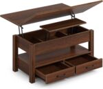 Wood Shah Lift-Top Coffee Table with Storage – Convertible Dining Table - Image 7
