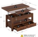 Wood Shah Lift-Top Coffee Table with Storage – Convertible Dining Table - Image 5