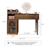 Wood Shah Vanity Set Makeup Table with 3 Drawers – Wooden Dressing Table - Image 6