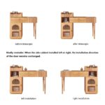 Wood Shah Vanity Set Makeup Table with 3 Drawers – Wooden Dressing Table - Image 4