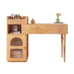 Wood Shah Vanity Set Makeup Table with 3 Drawers – Wooden Dressing Table - Image 2