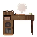 Wood Shah Vanity Set Makeup Table with 3 Drawers – Wooden Dressing Table - Image 7