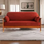 Wood Shah Marika 3-Seater Teak Wood & Rattan Sofa