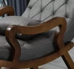 Wood Shah Teak Wood Recliner Rocking Chair with Footrest - Image 5