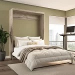 Wood Shah Jiaang Queen Murphy Bed for Multipurpose Rooms - Image 3