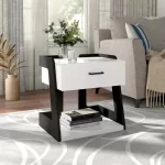 Wood Shah Zykus Modern 1-Drawer Bedside Table