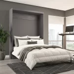 Wood Shah Jiaang Queen Murphy Bed for Multipurpose Rooms