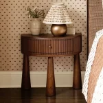 Wood Shah Bedside Table