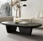 Wood Shah 51" Modern Minimalist Solid Wood Coffee Table - Image 2