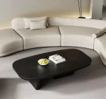 Wood Shah 51" Modern Minimalist Solid Wood Coffee Table - Image 5