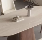 Wood Shah 6-Seater Modern Marble Dining Table Set - Image 5