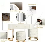 Wood Shah Flutura Vanity Dressing Table with Mirror - Image 5
