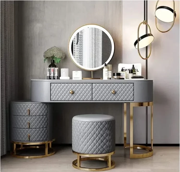 wooden-bazar-flutura-vanity-dressing-table-with-mirror-modern-designs-for-bedroom-grey-139 (1) Wood Shah Flutura Vanity Dressing Table with Mirror - Image 1
